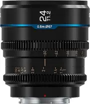 SIRUI Night Walker 24mm S35 Manual Focus Cine Lens, T1.2 Large Aperture Lens for E Mount Cameras, FX30, ZVE-10, A6500, A6600 (MS24E-B, Black)