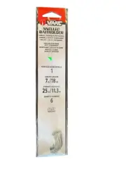 SNELLED BAITHOLDER 25lb 7" fish hooks 6pk sz 1 A-142