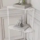 3 Tier Triangular Acrylic Corner Side Table Small Corner Side Table Bathroom