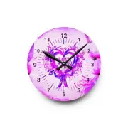 Mother's day Heart Acrylic Wall Clock, Home Decor, Gift for Her, Wall Art,