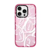 iPhone 16 Pro Impact Case MagSafe Compatible Liney Ladies White