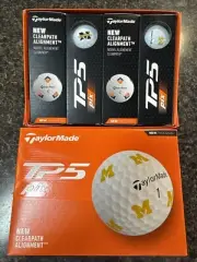 TaylorMade TP5 pix 3.0 NCAA Golf Balls - Michigan Wolverines - 1 Dozen -12 Balls