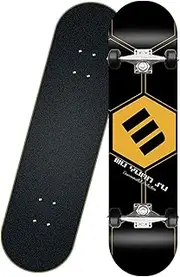 Sports Adult Skateboard, (M Pattern) 31-inch Four-Wheel 8-Layer Chinese Maple Fashion Skateboard Suitable for Young Adults