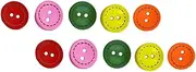 Mixed Wooden Buttons Two Holes Dashed Line Button for Sewing 15/20x25mm Set, 25mm/50 Pcs