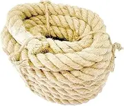 riin Natural Jute Rope Burlap Hemp Twine Cord Hessian String Wire Heavy Duty Strong Home Décor Art Craft Gardening Decking 40mm Thick 10m L