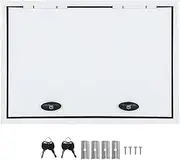 RV Compartment Door Panel, 28x16 Inch Storage Access Hatch with Lock Dual Support Bar Compatible with Trailer Motorhome