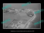 OLD POSTCARD SIZE PHOTO KNIGHTSTOWN KERRY IRELAND, AERIAL VIEW TOWN c1950 1