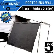 Black Pop Top Caravan End Wall Privacy Screen Sunscreen - Poptop Roll Out Awning