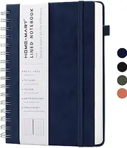 H HOME-MART A5 Lined Spiral Journal Notebook for Women & Men, 160 Pages, 100 GSM Paper,College Ruled Lined Journal Hardcover Notebook for Work & Note Taking, Journals for Writing