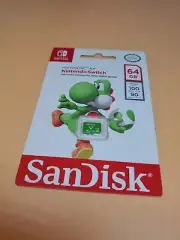 Nintendo Switch 64 GB Micro Sd Memory Card (Yoshi) [Sandisk] Rare!