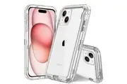 [Gadget & Gear Australia] For Apple iPhone 15 Transparent Defender Slim Polycarbonate Case Cover (Clear)