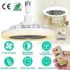 Ceiling Fan With Lights Remote Control 9.44in E27 Socket Fanlight with Dimmable