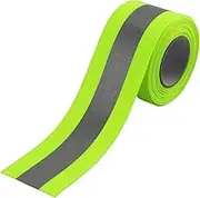 JINBING Silver Sew On Reflective Tape for Chothing Safety Fabric Webbing Trim Strip Green 2" x 16ft