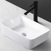 ACA 48x37cm Ceramic Basin Bathroom Vanity Sink Bowl Gloss White Above Counter Top