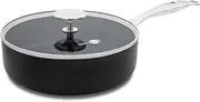 [GreenPan] Saute Pan with Lid, Non Stick, Toxin Free Ceramic Pot - Induction, Oven & Dishwasher Safe Cookware - 24 cm/3.1 L, Black