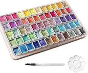 Epoxy Resin Color Pigment,Mineral Pearl Pigment - 60 Colors Glitter Mineral Painting Palette Art Decoration Portable for Beginners Nails and Creative Projects
