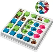 Cat Puzzle Feeder and Interactive Toy - Slow Feeder Kitten Maze With Hidden Food - Indoor Pet Toys for Bored Adult Cats
