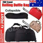 Rolling Duffle Trolley Bag Travel Tote Carry-On Luggage Wheeled Suitcase S L AU