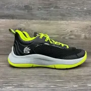 Under Armour Steph Curry Shoes Sneakers Size 6.5Y 3Z6 Black Green Basketball