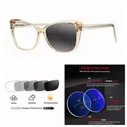 Multifocal Progressive Women's Cat Eye Acetate UV400 Photochromic Reading Glass