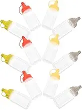 ABOOFAN 12pc Transparent Squeeze Bottles for Condiments Salad Dressing Sauces and Syrups Kitchen Dispenser for Ketchup Mustard Bbq