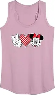 [Disney] Mickey & Friends - Peace Love Mickey - Women's Racerback Tank Top