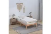 DREAMO Natural Wooden Bed Base King Single