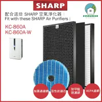 在飛比找友和YOHO優惠-適用於Sharp KC-860A KC-860A-W 空氣清