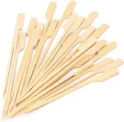 6 Inch Bamboo Skewers 100pcs Food Appetizer Toothpicks Wide Flat Paddle Bamboo W