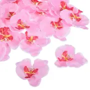 20Pcs 3.5" Artificial Silk Butterfly Orchid Flower Heads for DIY, Pink