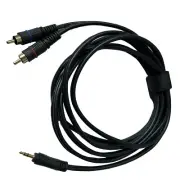 6ft 3.5mm Aux to 2 RCA Adapter Audio Cable for Stereo Speaker to Phone Ipad PC