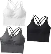 [HONMEET] Breathable Women Vest Yoga Backless Vest Ladies Tank Tops Sports Tops Vest Padding