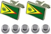 [Select Gifts] Shirt Dress Studs Bauru City Sao Paulo State Flag Cufflinks