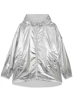Moncler Jubba Hooded Shell Jacket - Silver - 1 1