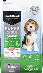 Black Hawk Puppy Medium Breed Chicken and Rice Dry Dog Food 20 Kg
