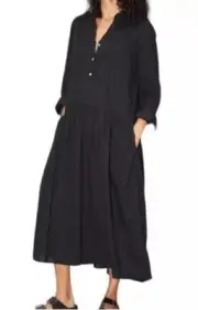 NEW GRAYSON FRANK & EILEEN The Changemaker Dress Full Length Size 3/M Black Boho