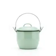 Vintage Traditional Thai Enamel Small Pot Stock Soup Food Container 12 cm