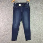 Anko Jeans Kids 14 Blue Denim Adjustable Waist Slim Pocket NEW NWT 6207