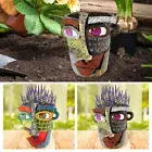 Abstract Face Flower Pot Resin Abstract Head Planter Pot Colorful Abstract QAKEB