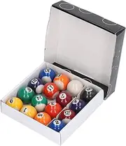 Mini Billiard Balls, 16 Pool Balls Set, 1-1/4" Pool Table Billiards, Resin Mini Billard Pool Balls, Cue Ball Training Ball, Pool Table Accessories for Beginners & Professional, Kids Table Game Toy