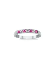 Gem Spark 14K 0.20 ct. tw. Diamond & Pink Sapphire Ring