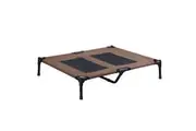 Dog Trampoline Bed Large Pet Cot Raised Elevated Sofa Camping Outdoor Indoor Washable Durable Portable Brown L
