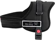 EZONEDEAL Dog Harness No Pull Small Sized Dog - Dog Body Padded Vest - Comfort Control Dog Vest Harness for Small Dogs in Training Walking, No More Pulling, Tugging or Choking (Black, XL)