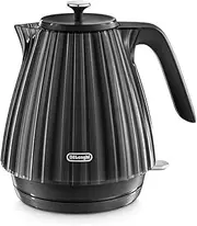 [De'Longhi] Ballerina Electric Kettle, 360° Swivel Base, Water Level Indicator, Cord Storage, KBD2001.BK, 2000W, Black