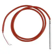 Waterproof PT1000 Temperature Sensor -40-200C Probe DIA 6mm Insert Length 100mm Heat Resistant 2 Wire 1M Silicone Cable-As shown