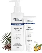 Green Velly Man Matterrs Anti Hair Fall Shampoo and Conditioner For Men | DHT Blocker | Helps in Deep Nourishment and Frizzy-Free Hair | Sulphate & Paraben Free | Pack of 200ml Shampoo and 90ml Conditioner