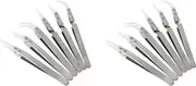 12 Pcs Precision Ceramic Reverse Solder Tweezers, Non-Conductive, Anti-Magnetic Pointed and Curved Tips Tweezers Set