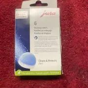 JURA 62715 2in1 Pack of 6 Original Cleaning Tablets for Coffee Machine