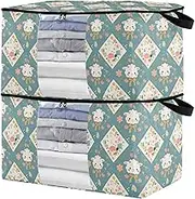 sanluoli 60L 2 Pack Underbed Shoe Storage with Reinforced Handles, clear window Closet Storage Bins