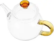 MUCKLILY Glass Teapot Teapot Gas Kettle Hot Tea Pot Clear Stovetop Pot Tea Container Stovetop Teakettle Filtering Kettle Glass Transparent